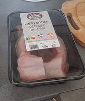 Lapin entier découpé avec foie