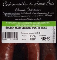 Boudin noir oignons mini brasse