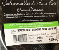 Boudin Noir Oignons brassé