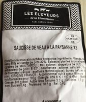 Saucisse de veau a la paysanne