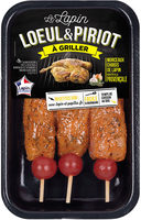 3 Brochettes de filets de lapin à la provençale