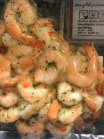 Queues de crevettes decortiquées aux herbes