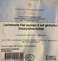 Lachsforellenfilet mariniert & kalt geräuchert