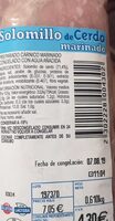 Solomillo de cerdo marinado