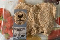Pechuga de pollo empanada marinada