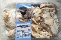 Contramuslo marinado de pollo con piel