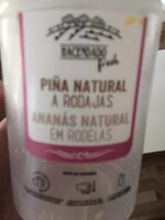 Piña natural a rodajas