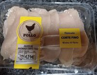 Filetes de pechuga de pollo corte fino