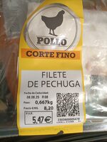 Filete de pechuga de pollo corte fino