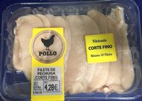 Filete de pechuga de pollo corte fino