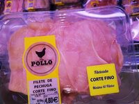 Filete de pechuga de pollo corte fino