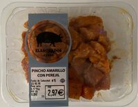 Pincho amarillo de cerdo con perejil