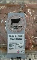 Bistec de vacuno ajillo marinado
