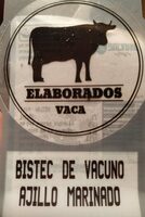 Bistec de vacuno ajillo marinado