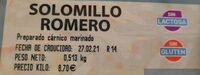 Solomillo cerdo marinado romero