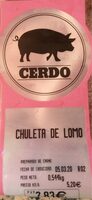 Chuleta de lomo de cerdo