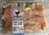 Pechuga de pollo ajillo marinada