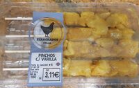 Pinchos con varilla de pollo