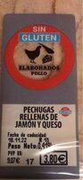 Pechugas rellenas de jamon y queso
