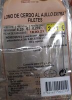 Lomo de cerdo al ajillo extra filetes