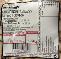 Champiñón laminado