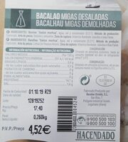 Bacalao migas desaladas