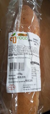 Sandwich dinde fumée crudités halal