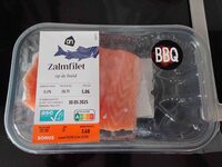 Zalmfilet op de huid