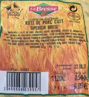 Rôti de porc cuit