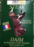 Steak de Daim du Rouergue et des Pyrénées élevé en plein air