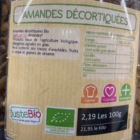 Amandes decortiquees