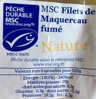 Filets de maquereaux fumés Nature