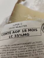 Comté AOP 18 mois LC 35%MG