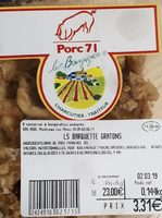 Barquette de gratons