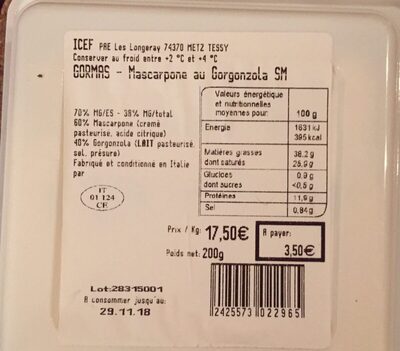 Mascarpôe au gorgonzola