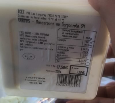 Mascarpone au Gorgonzola