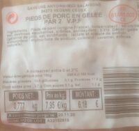 Pieds de porc en gelee
