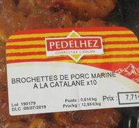 Brochette de porc marine à la catalane