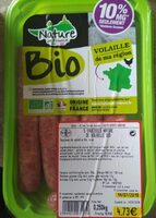 5 saucisses nature de volaille bio