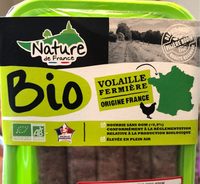Saucisses de volailles bio aux herbes