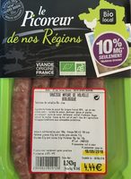 Saucisses natures de volaille biologique