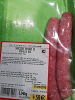 Saucisses nature de volaille bio