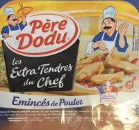 Eminces de filet de poulet extra tendre marines crus
