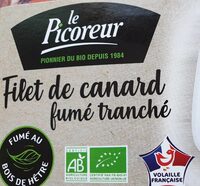 Filet de canard fumé tranché