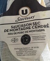 Saucisson sec de montagne cendré