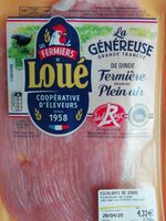 Grande tranche de dinde fermière élevée en plein air
