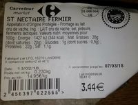 Saint Nectaire fermier - AOP - Fromage au lait cru de vache