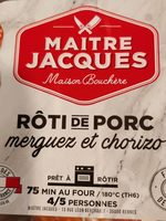Roti de porc merguez et chorizo