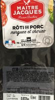 Roti de porc merguez et chorizo