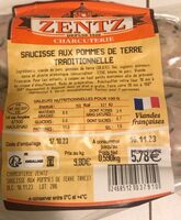 Saucisse aux pommes de terre traditionelle